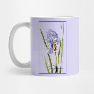 Lavender Purple Blue Iris Watercolor Mug